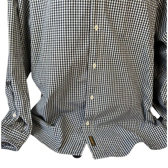 Timberland Button Down Shirt Mens 2XL XXL Green Tan Check - Picture 4 of 8